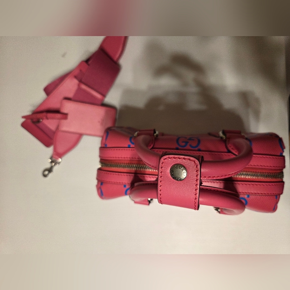 Gucci Pink Mini Duffle with Blue Accents - Picture 8 of 8